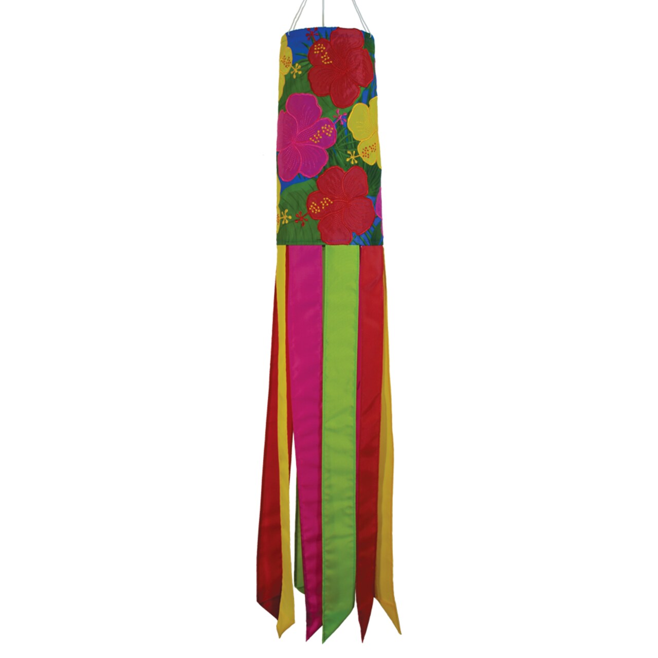 In the Breeze 5144 - Tropical Flowers 40 Inch Windsock - Outdoor Hibiscus Decoration